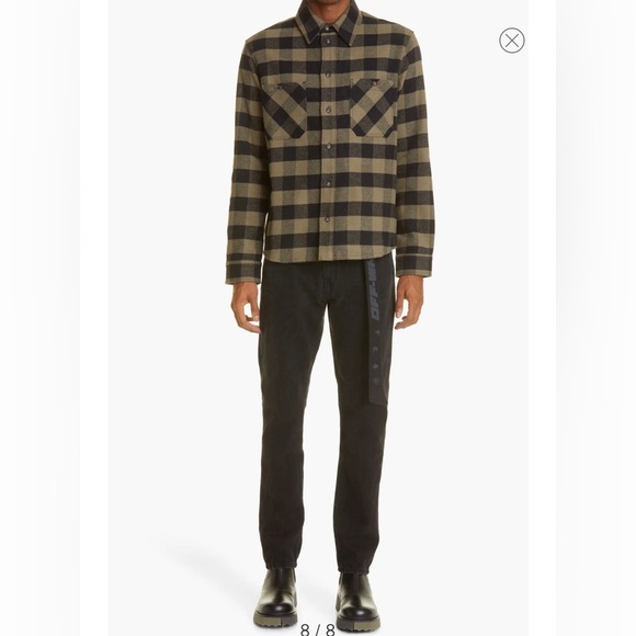 Off-White Belted Skinny Jeans Faded Black Castelrock casual classic style party - Picture 1 of 11